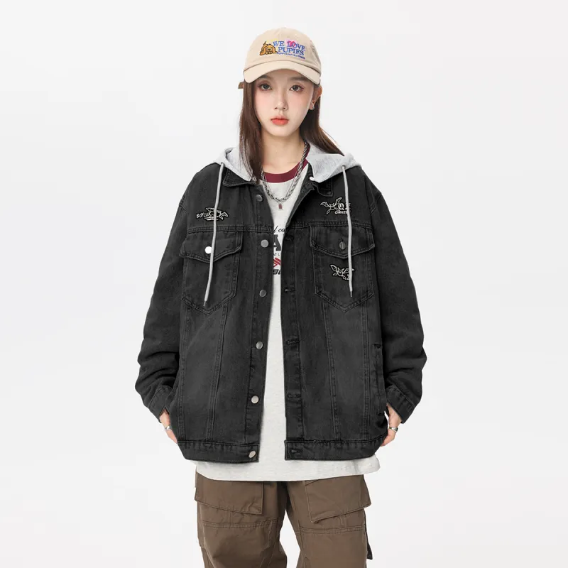 Qnxeey Denim Jackets Unisex-29