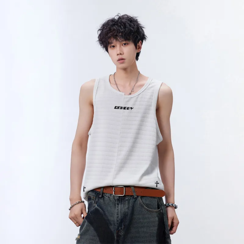 Qnxeey Tank Tops Unisex-8