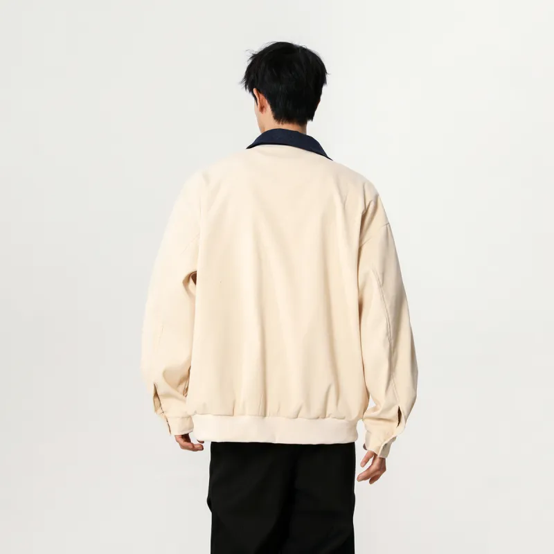 Qnxeey Jackets Coats Unisex Beige-2
