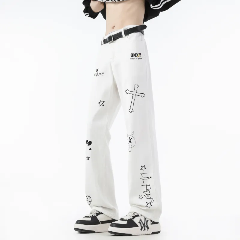 Qnxeey Jeans Unisex-35