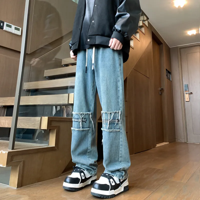 Qnxeey Jeans Unisex-3