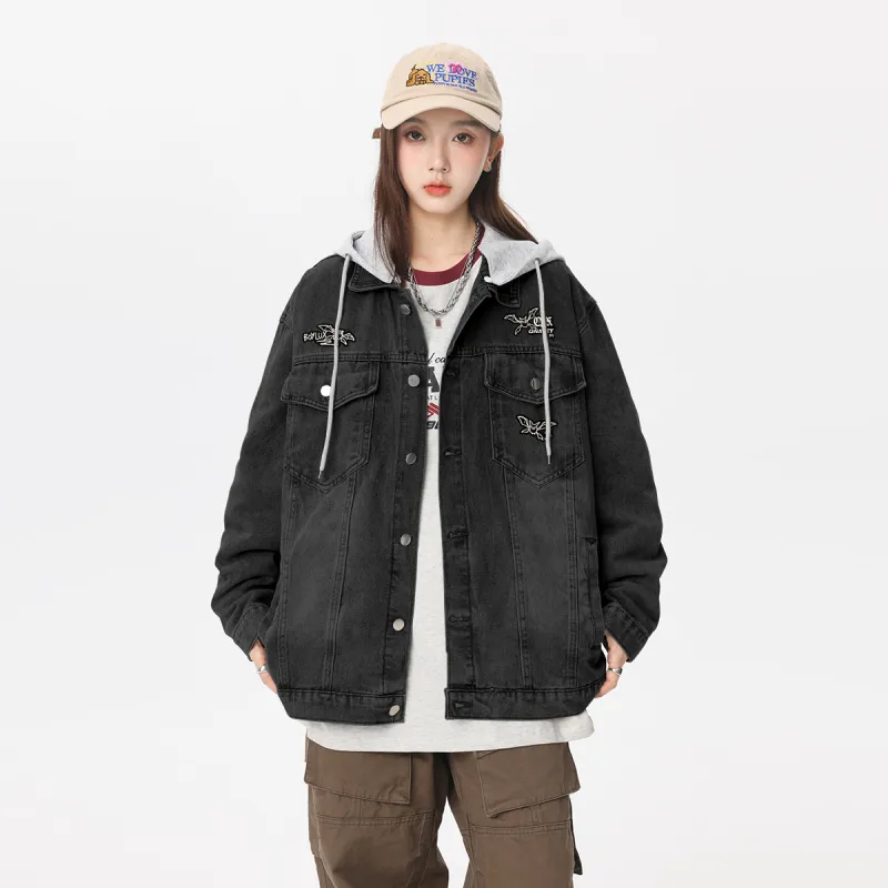 Qnxeey Denim Jackets Unisex-3