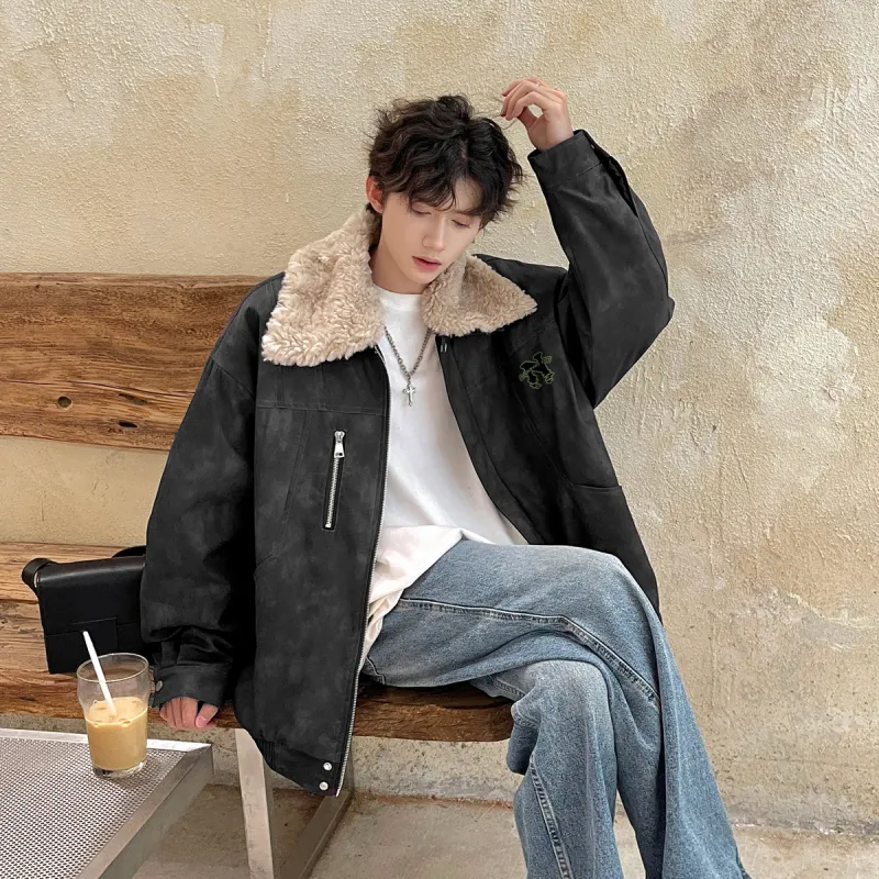 Qnxeey Leather Jackets Unisex-5