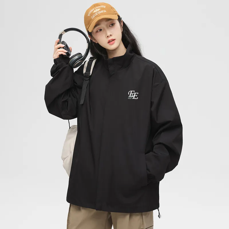 Qnxeey Jackets Coats Unisex Black-3