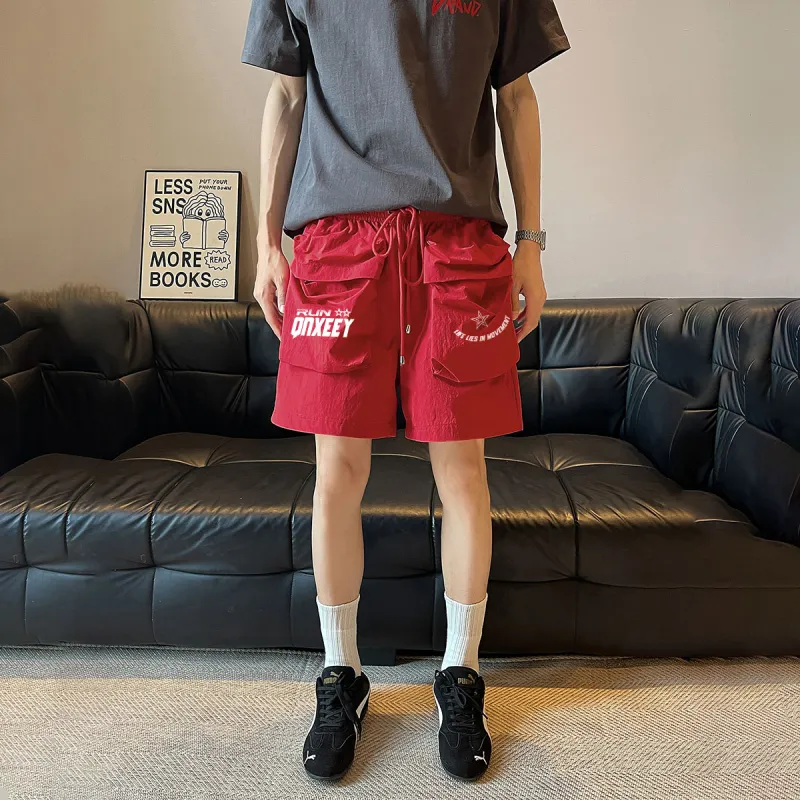 Qnxeey Cargo Shorts Unisex-8