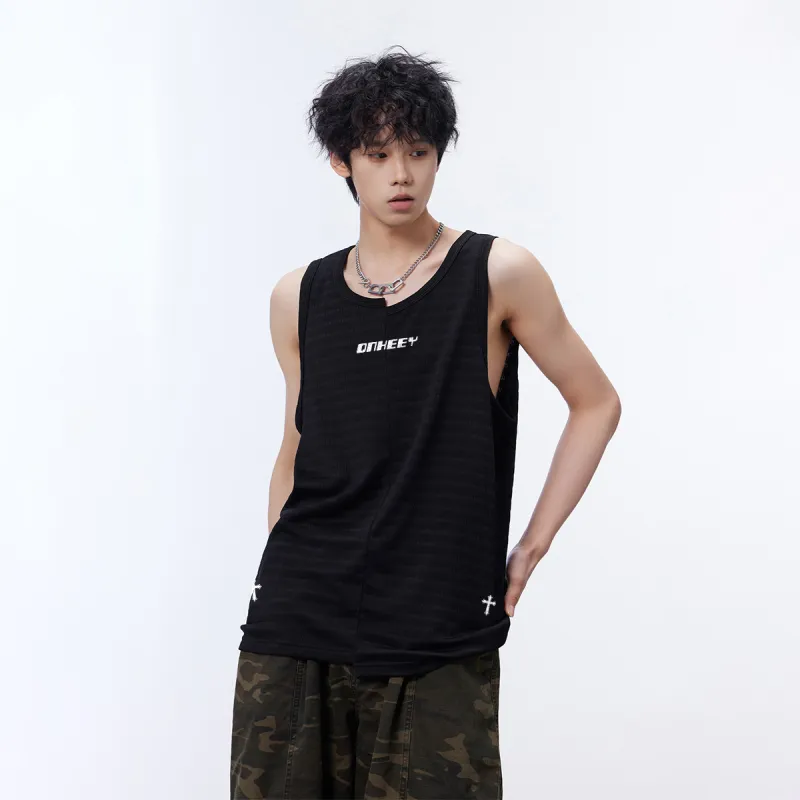 Qnxeey Tank Tops Unisex-3