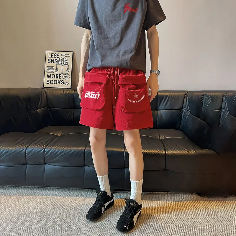 Qnxeey Cargo Shorts Unisex-9