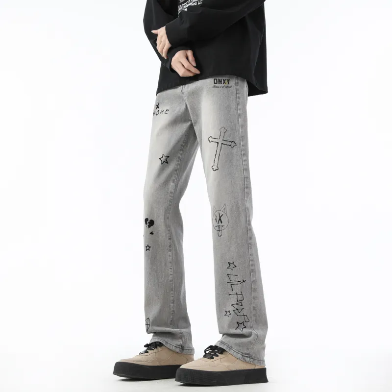 Qnxeey Jeans Unisex-4