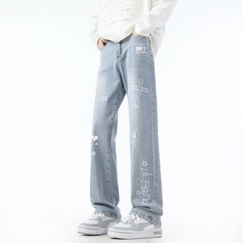 Qnxeey Jeans Unisex-74