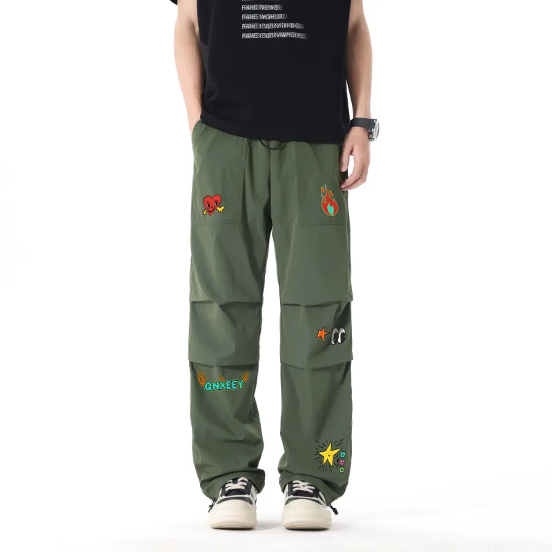 Qnxeey Casual Pants Unisex-14