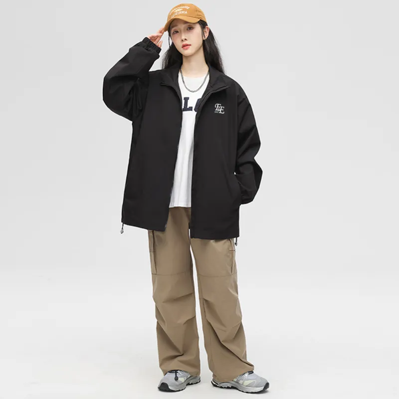 Qnxeey Jackets Coats Unisex Black-5