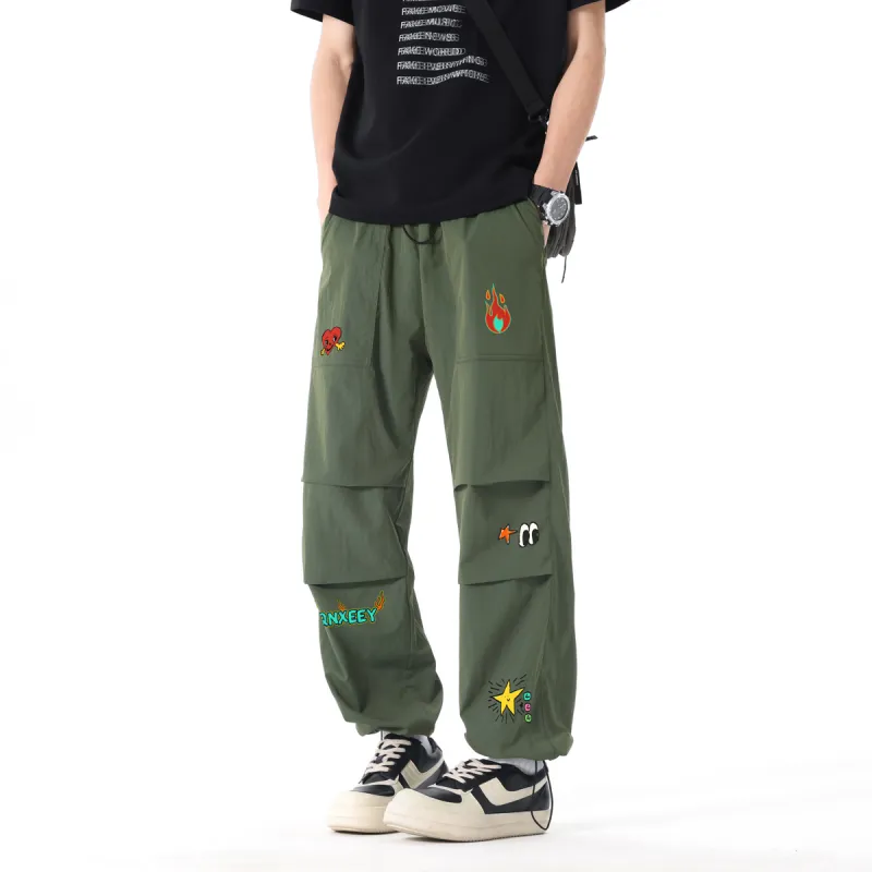 Qnxeey Casual Pants Unisex-16