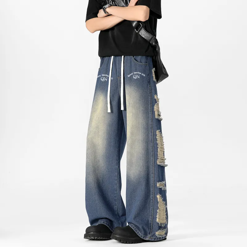 Qnxeey Jeans Unisex-13