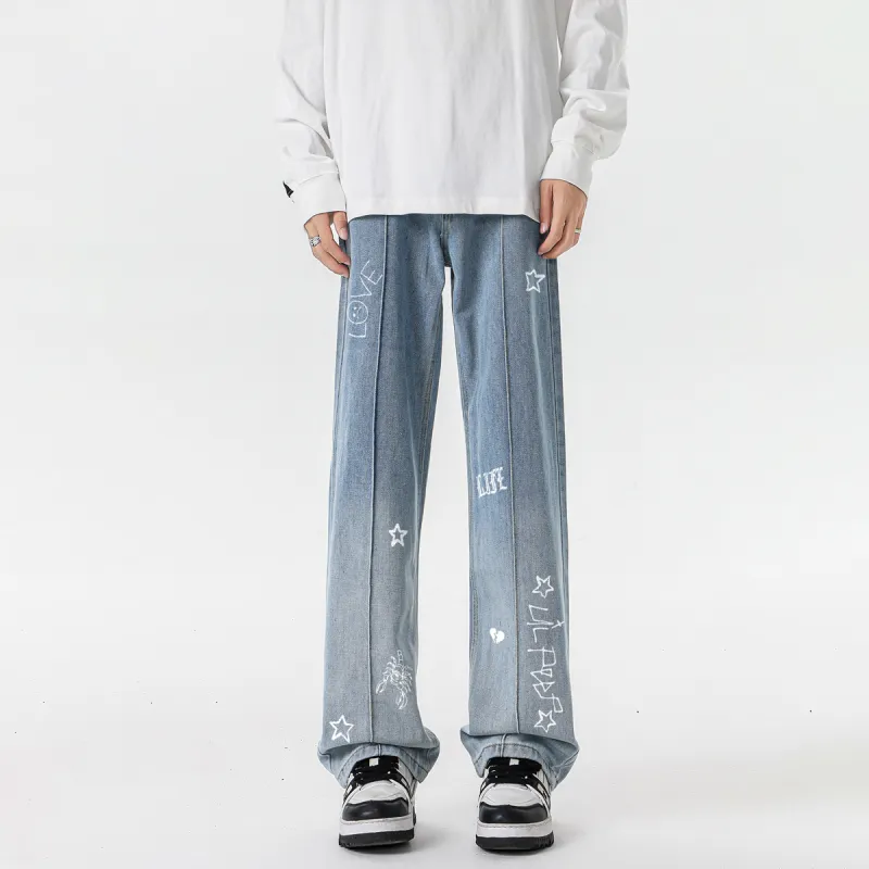 Qnxeey Jeans Unisex-8