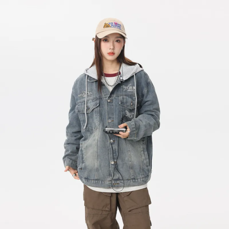 Qnxeey Denim Jackets Unisex-13