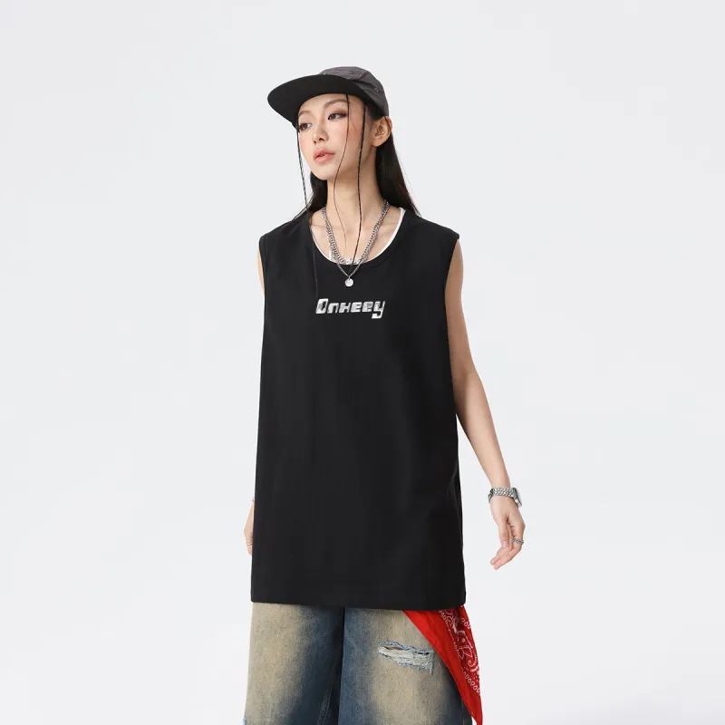Qnxeey Tank Tops Unisex-4
