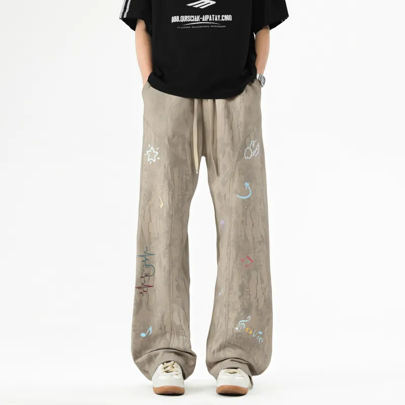 Qnxeey Casual Pants Unisex-7