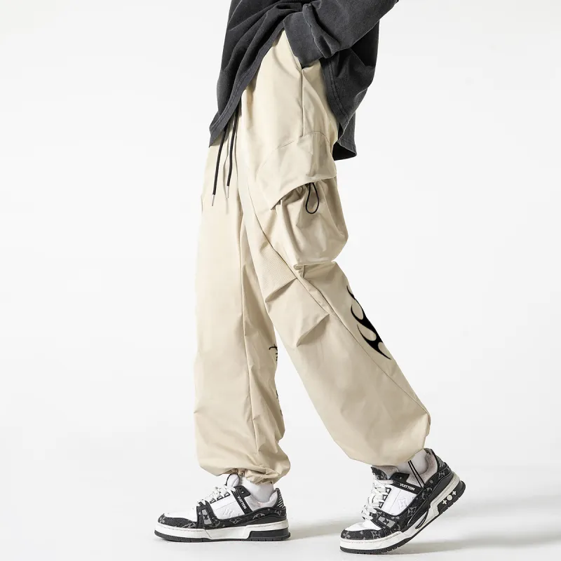 Qnxeey Casual Pants Adjustable Hem Pants Unisex-26