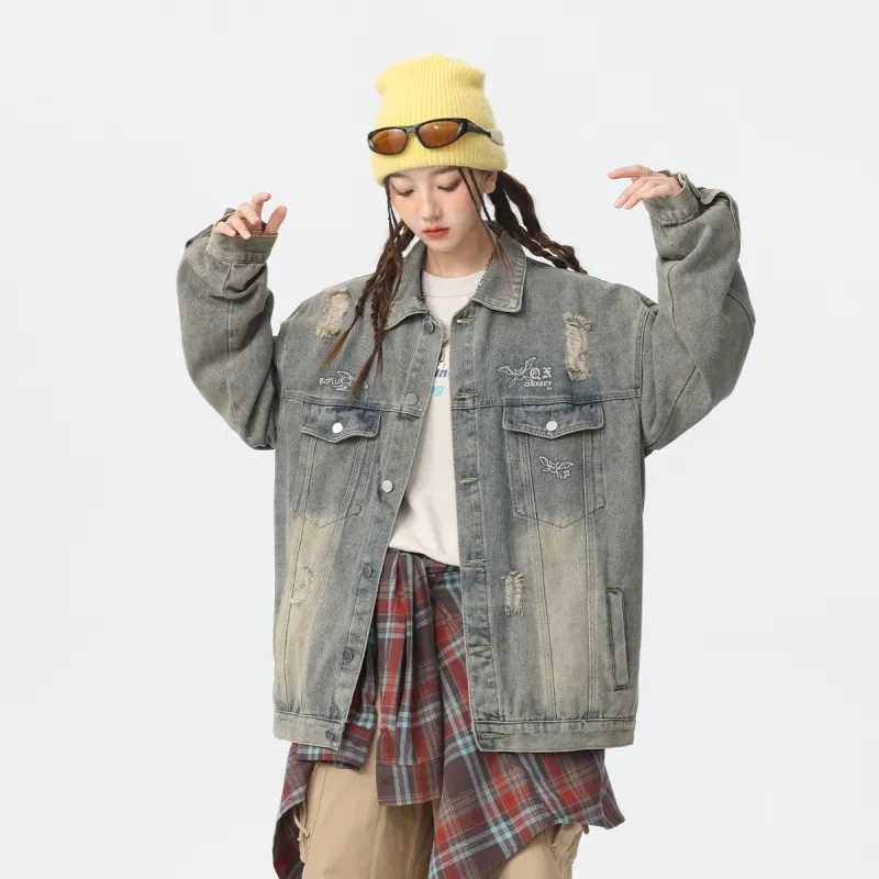 Qnxeey Denim Jackets Unisex-18