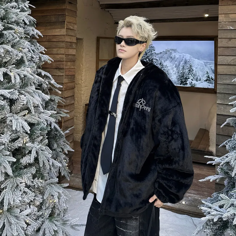 Qnxeey Velvet Jackets Unisex-2
