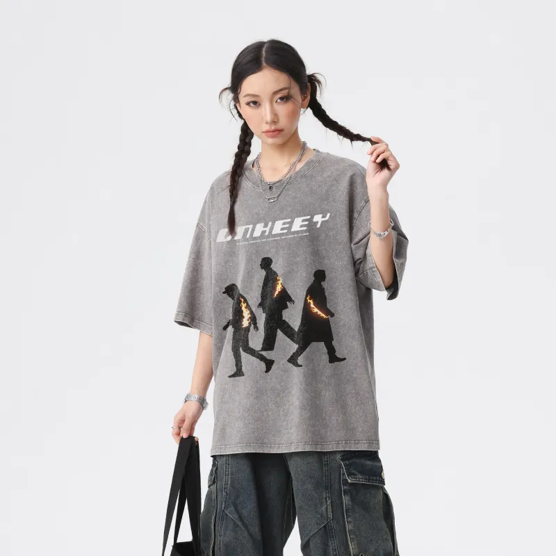 Qnxeey T-Shirts Unisex-8