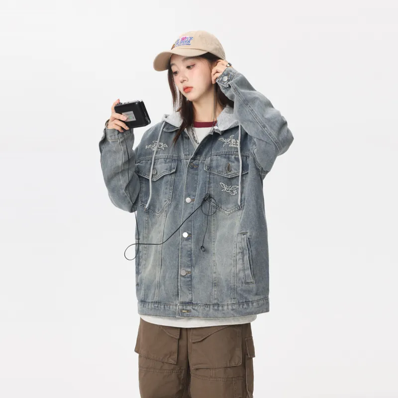 Qnxeey Denim Jackets Unisex-39
