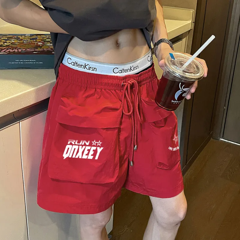 Qnxeey Cargo Shorts Unisex-11