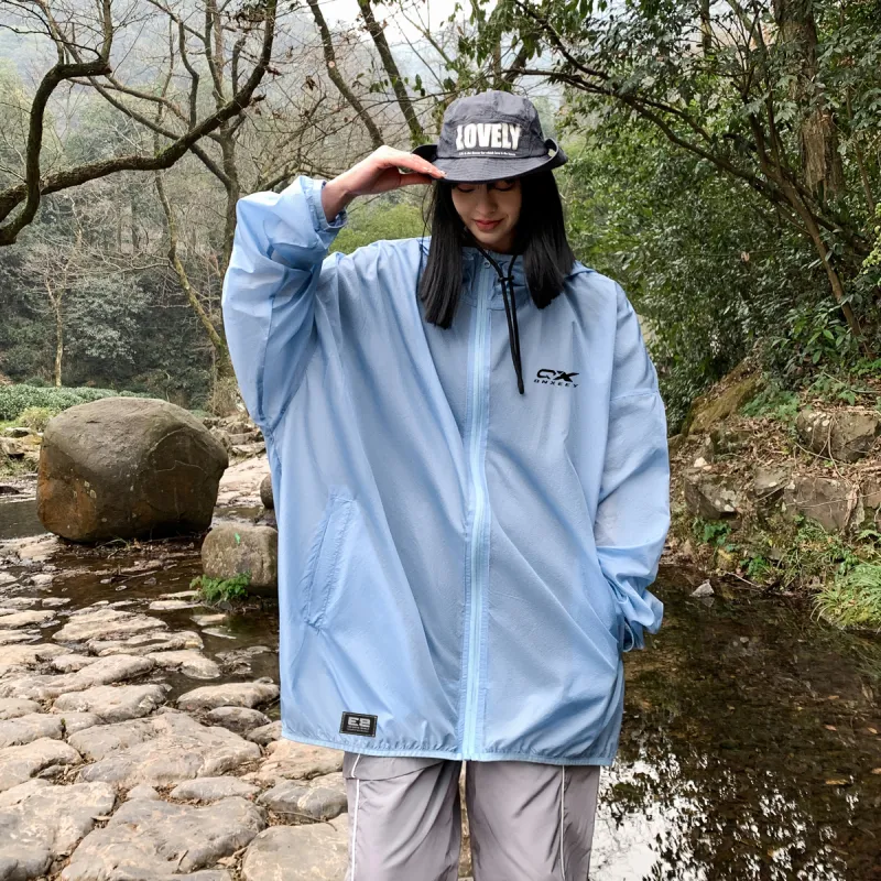 Qnxeey Breathable UV Protection Quick Dry Waterproof Sun Protection Clothing Unisex-11