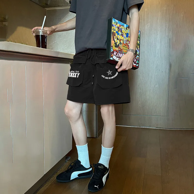 Qnxeey Cargo Shorts Unisex-2