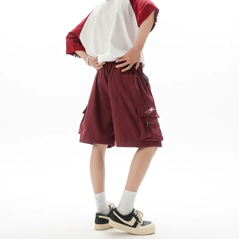 Qnxeey Cargo Shorts Unisex-11
