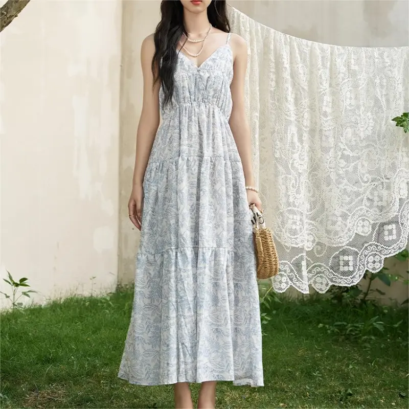 MISHOW Slip Dresses Women's Blue-2