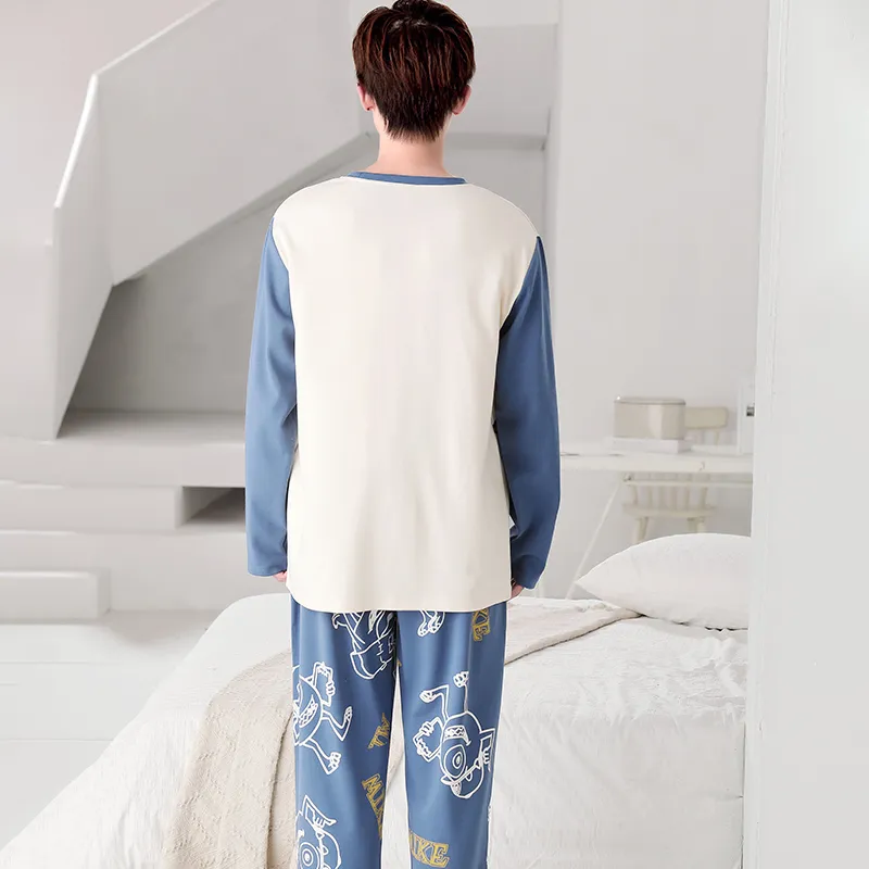 Lan Miao Pajama Set Men's Green-5