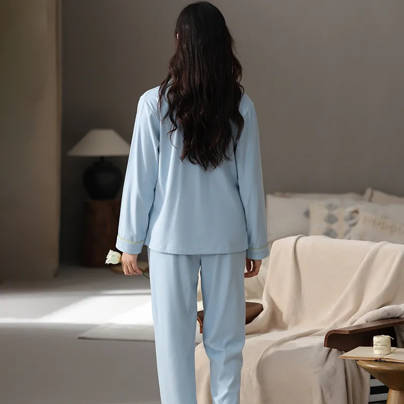 Lan Miao Pajama Set Women's Blue-1