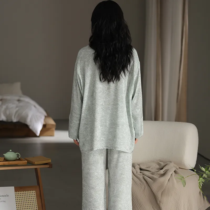 Lan Miao Pajama Set Women's Ecru-5