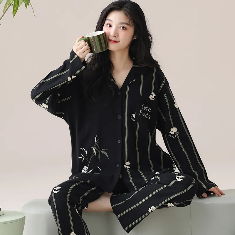 Lan Miao Pajama Set Women's Black-2