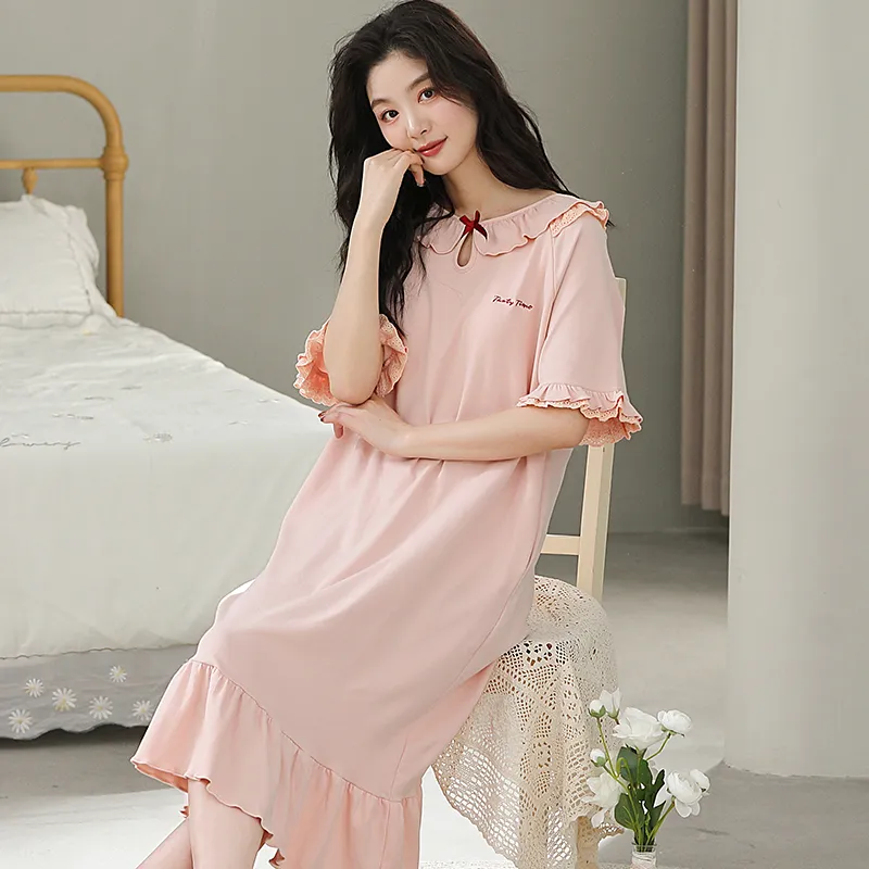 Lan Miao Nightgown Women's Pink-2