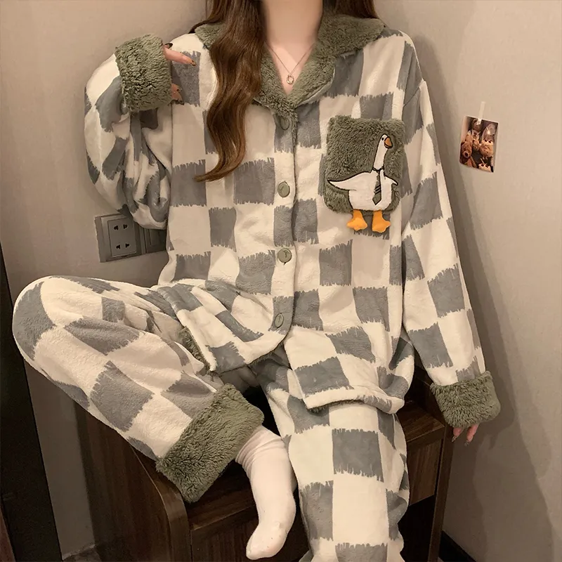 Lan Miao Pajama Set Women's Green-1