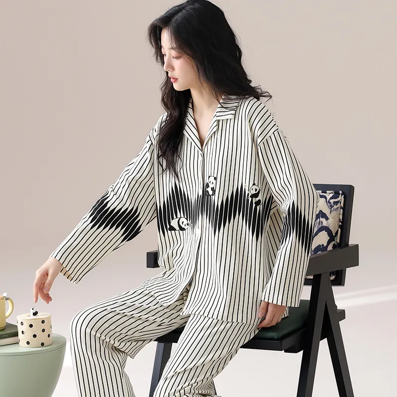 Lan Miao Pajama Set Women's Black-26