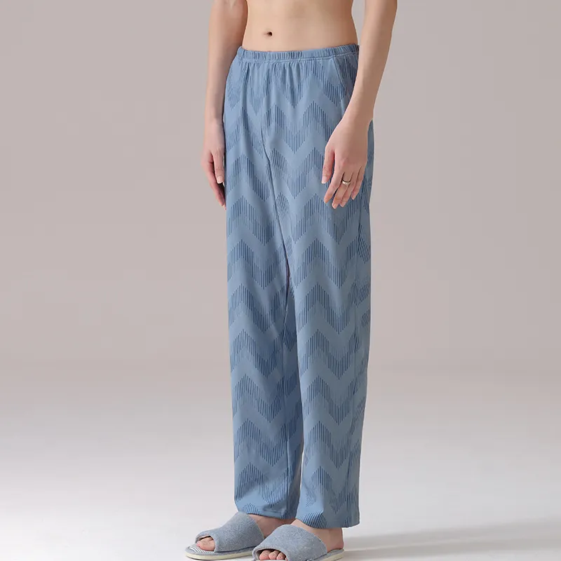Lan Miao Pajama Pants Men's Blue-3