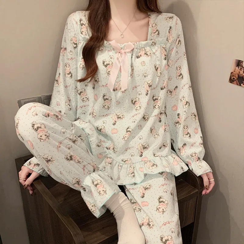 Lan Miao Pajama Set Women's Image Color-2