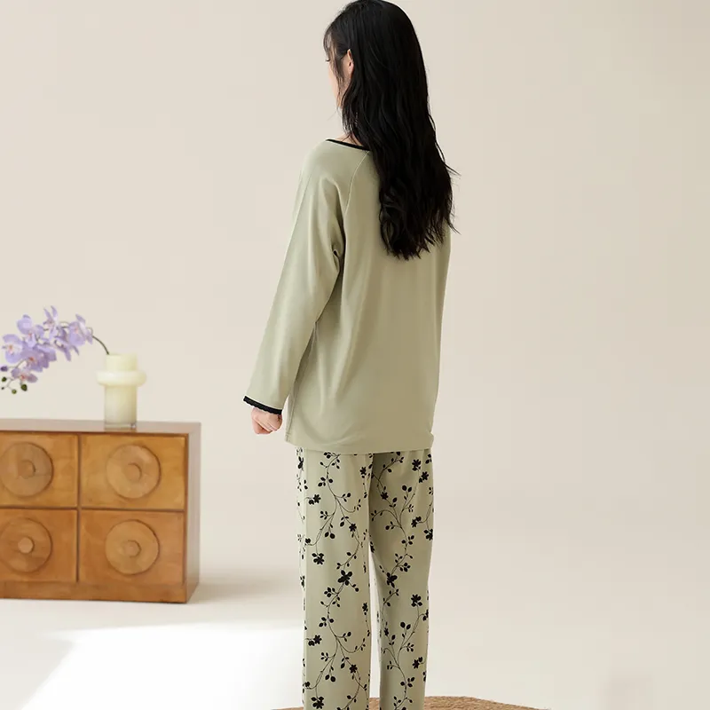 Lan Miao Pajama Set Women's Black-84