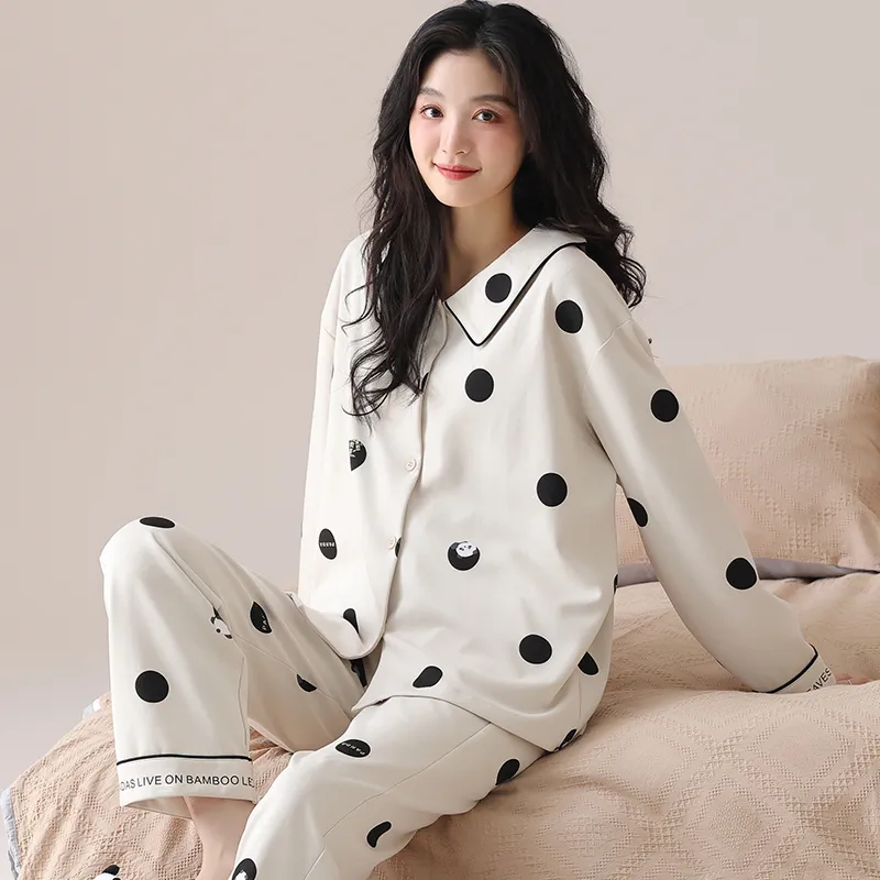 Lan Miao Pajama Set Women's Black-65