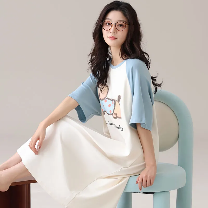 Lan Miao Nightgown Women's Image Color-2