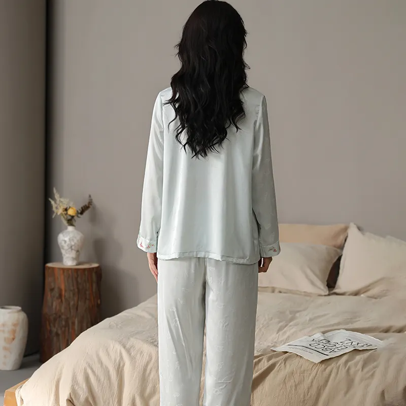 Lan Miao Pajama Set Women's Green-1