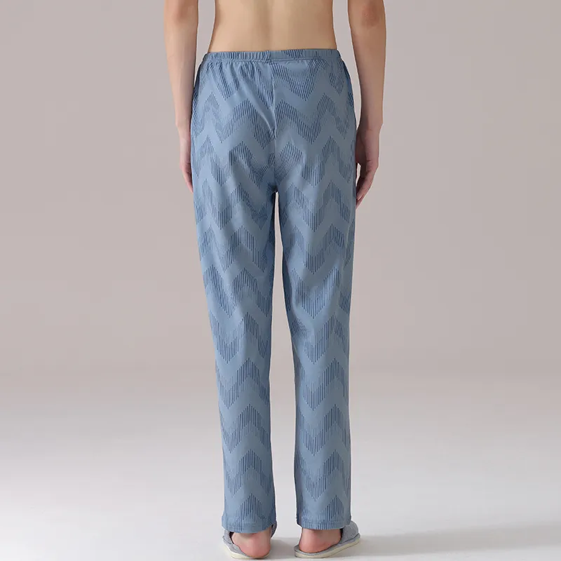Lan Miao Pajama Pants Men's Blue-5