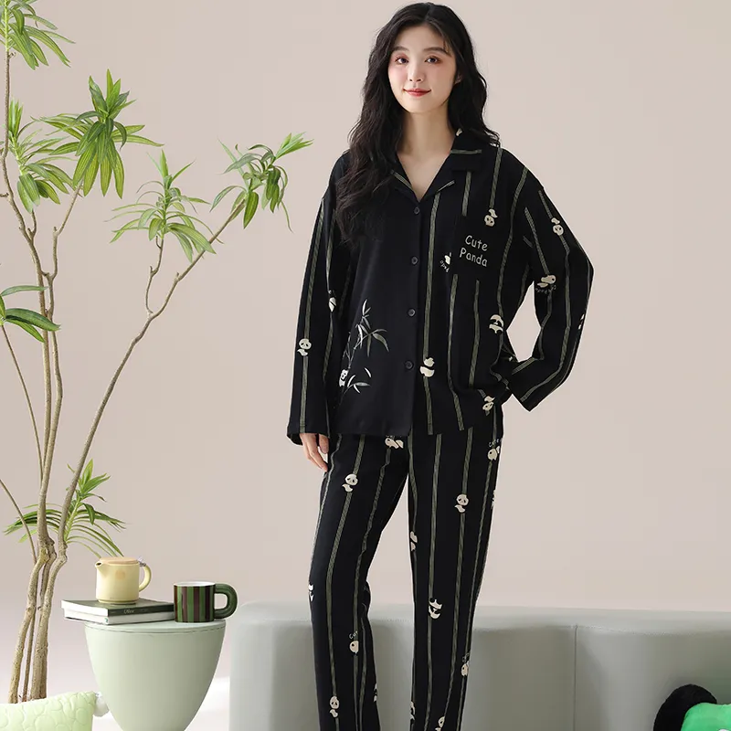 Lan Miao Pajama Set Women's Black-3