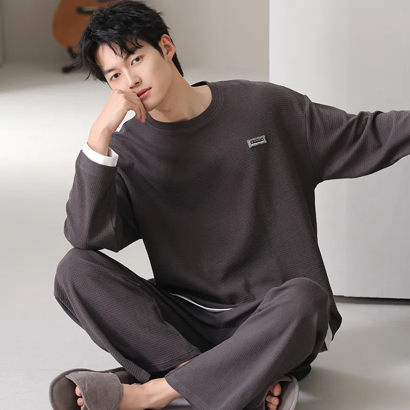 Lan Miao Pajama Set Men's Dark Gray-2