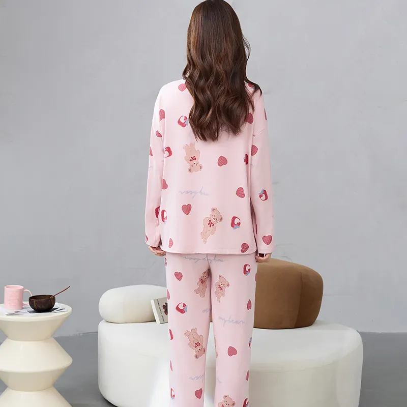 Lan Miao Pajama Set Women's Pink-1