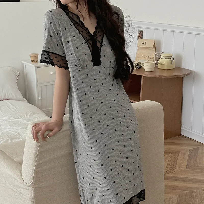 Lan Miao Nightgown Women's Image Color-3