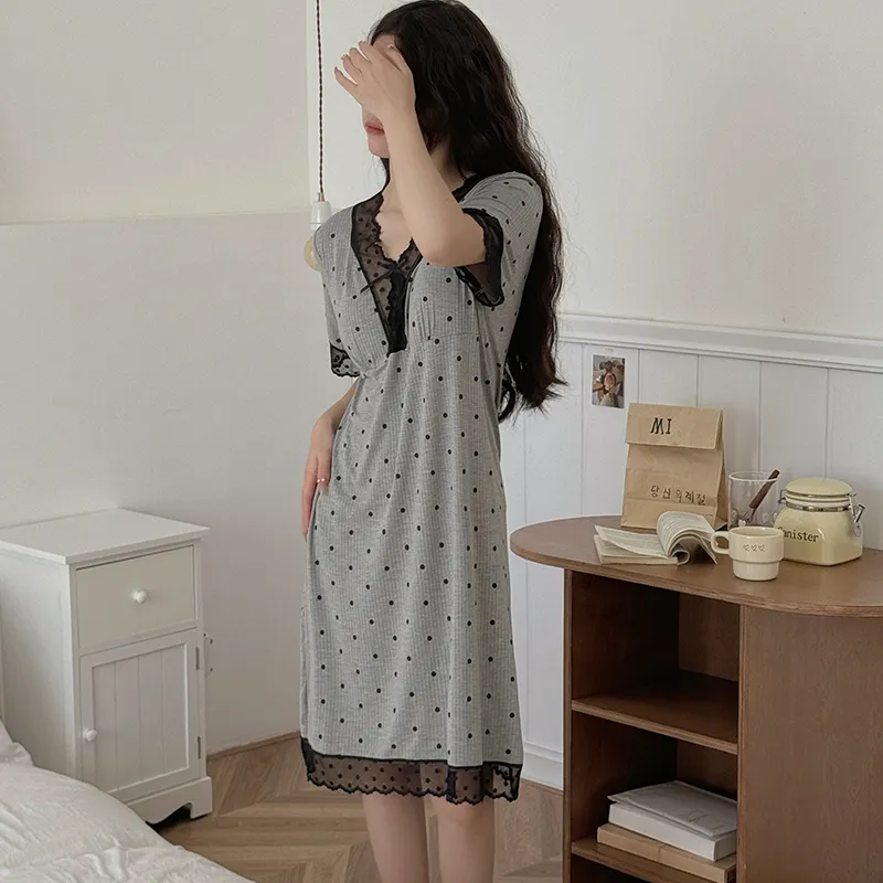 Lan Miao Nightgown Women's Image Color-4